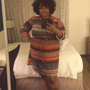 Multi Color Shirt Dress